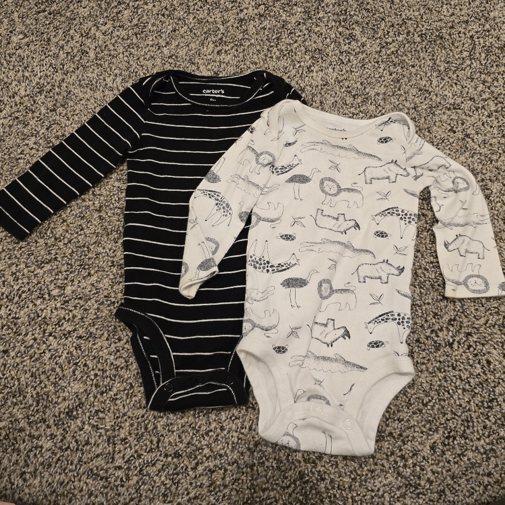 2pk cotton bodysuit long sleeve